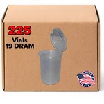 225 Clear Translucent - 19 Dram Pop Top Bottles Smell Proof Containers. Fixed Price $36.99.