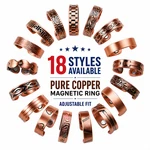 Pure Copper Magnetic Ring Arthritis Healing Pain Relief Women Adjustable Au. Fixed Price $14.29.