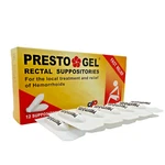 Presto Gel - Natural Hemorrhoid Rectal Suppositories. Rapid Treatment. Fixed Price $14.95.