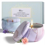 2-PACK Soy Candles Gift Set Lavender, Vanilla, Rose Scents Portable Tin .... Fixed Price $15.88.
