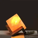 Himalayan Pink Salt Cubical Wooden Frame Lamp Ideal Decor For Home & Offices. Fixed Price $29.25.
