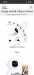 Tooge Wifi Smart Hd Ip Baby Pet Camera House Monitoring Night Vision. Fixed Price $35.00.