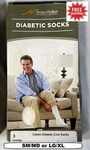 Ames Walker Diabetic Socks White Sm/md & Lg/xl Cotton Blend Crew S736 Mmhg Usa. Fixed Price $7.99.