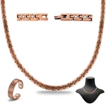 Cigmag Copper Necklace For Women - Magnetic 19.8 Inches, Square. Fixed Price $39.97.