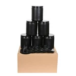 6 Pack 8OZ Black Glass Jars And Plastic & Metal Lids, Refillable Thick .... Fixed Price $29.15.