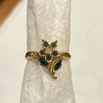 Vintage Avon "precious Flower" Ring Set Gold-tone Band Size 6. Fixed Price $20.00.
