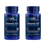 2PC Life Extension Vitamin D3 25MCG 1000 Iu Supports Bone Immune System 250 Sgel. Fixed Price $21.95.