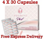 4 X 30 Caps Pherone Plus Diet Supplements For Women Reduce Acne Clear Skin Aura. Fixed Price $199.99.