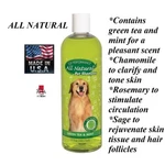 Top Performance All Natural Green Tea,chamomile&mint,essential Oils Pet Shampoo. Fixed Price $14.39.