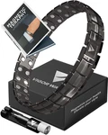 Vigor Wave Magnetic Therapy Titanium Bracelet For Men, Gunmetal Open Box. Fixed Price $34.00.
