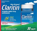 Claritin Allergy Medicine For Adults, 24-HOUR Non-drowsy 10MG Pills, 30 Tablets.. Fixed Price $11.99.