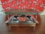 Rare 9X13 Natural Stone Grill For Healthy Cooking W/2 Gell Fuel Heaters. Fixed Price $95.99.