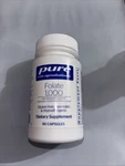 Pure Encapsulations Folate 1000 Metafolin L-5-MTHF 90 Capsules Exp 3/2027. Fixed Price $32.89.