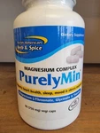 Purely Min Magnesium Complex North American Herb & Spice With Magtein 90 Veg Cap. Fixed Price $32.50.