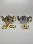 Vintage 1983 Miniature Tea Container Complete B. Shackman & Co. 2 Sets. Fixed Price $14.54.