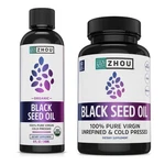 Zhou Black Seed Oil & Capsules - Cumin Cold Pressed Pure Unref.... Fixed Price $70.52.