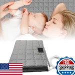 Laxvapiu Grounding Mat: Cotton Bed Pad, Silver Fiber, Quilted, 34.2" 50". Fixed Price $59.15.