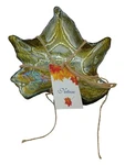 Akcam Natures Glass Maple Leaf Salad Plates Set Of 4 New With Tag Olive Green. Fixed Price $35.00.