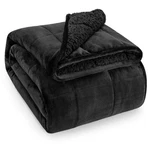 Sherpa Fleece Weighted Blanket For Adult 15 Lbs Dual Sided Cozy Fluffy Heavy .... Fixed Price $116.45.