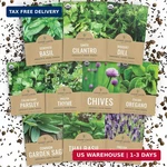 Organic Herb Seeds Variety - 10 Individual Packs 2026 Season Basil, Cil. Fixed Price $12.48.