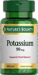 Nature Bounty Potassium 99MG, Heart & Muscle Function Support, 100 Caplets. Fixed Price $8.34.