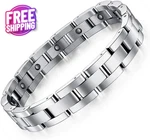 Feraco Magnetic Bracelet For Men Titanium Stainless Steel Therapy Silver W Tool. Fixed Price $31.99.