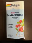 Solaray D-mannose Cranactin Urinary Tract Health 120 Vegcaps Exp 2028. Fixed Price $29.99.