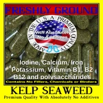 Kelp Seaweed Absolutely No Additives 100% Pure Iodine Vegetarian Capsules. Fixed Price $13.95.