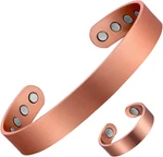 , The Original Pure Copper Magnetic Ring And Bracelet Set For Joint Pain Relief. Fixed Price $49.99.
