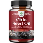 Chia Seed Oil Extract Capsules - Plant Based Omega 3 6 9 Supplement Heart Health. Fixed Price $25.98.