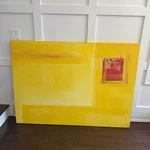 Abstract Oil Painting Canvas Framed Sunset Vibrant Colorful Bright 43X60 Modern. Fixed Price $695.00.