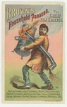Brown's Household Panacea Pain Reliever Medical Quack Cure 1880'S Trade Card .. Fixed Price $19.95.