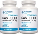 Puregen Gas Relief Simethicone 125 Mg 120 Softgels 2PK. Fixed Price $14.95.