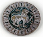 Elbee Italy By Fratelli Fanciullacci Charger Plate 30/50 Lion Saraffito Pottery. Fixed Price $500.00.