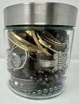 Boho Hippie Earthy Global Ethnic Purple Mystery Jewelry Jar 1+LBS All Wearable. Fixed Price $34.99.