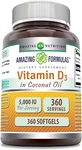Amazing Formulas Vitamin D3 With Coconut Oil 5000 Iu Softgels Supplement Non-gmo. Fixed Price $22.83.