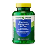 Spring Valley Calcium, Magnesium & Zinc Plus Vitamin D3 Coated CAPLETS,250 Count. Fixed Price $5.99.