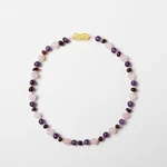 Healing Natural Stone Necklace For Babies Amber, Rose Quartz, And Amethyst. Fixed Price $69.53.
