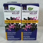 Pack Of 2 Natures Way Sambucus Relief Elderberry Geranium Cough Syrup 4 Fl Oz. Fixed Price $17.97.