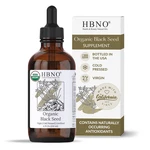 Hbno Organic Black Seed Oil - Huge 4OZ (120ML) Glass Bottle Value Size Usda Ce. Fixed Price $14.81.