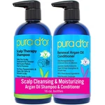 Pura D'or Dor Scalp & Dandruff Therapy Argan Oil Shampoo Conditioner Regimen. Fixed Price $29.99.
