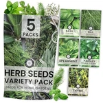 Seeds 5 Invidiual Packs 2026 Season Non-gmo Basil,. Fixed Price $16.50.