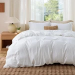Bedsure White Duvet Cover Queen Size - Soft Double Brushed Bedding Set For Kids. Fixed Price $28.49.