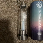 Mindful Living Co. Crystal Clear Infusion Energy Glass Water Bottle 18OZ. Fixed Price $25.00.
