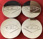 Four Rare Rox 317/318/319 CAP401K68 Wheels Center Caps Chrome 9651-54. Fixed Price $129.00.