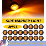 20 - 3/4" Amber Led Clearance Side Marker Bullet Lights Chrome Ring Trailer. Fixed Price $17.09.