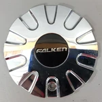 Aftermarket Falken Chrome Wheel Center Hub Cap Model MCD1226YA01. Fixed Price $29.95.