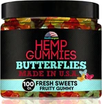 Hemp Gummies - Fruity Butterfly Bears For Calm, Sleep & Relaxation 100 Count. Fixed Price $37.86.