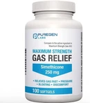 Puregen Simethicone Maximum Strength 250 Mg 100 Softgels. Fixed Price $12.95.