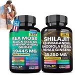Dynamic Vitality Bundle - Sea Moss Multivitamin & Shilajit Power Combo. Fixed Price $17.99.